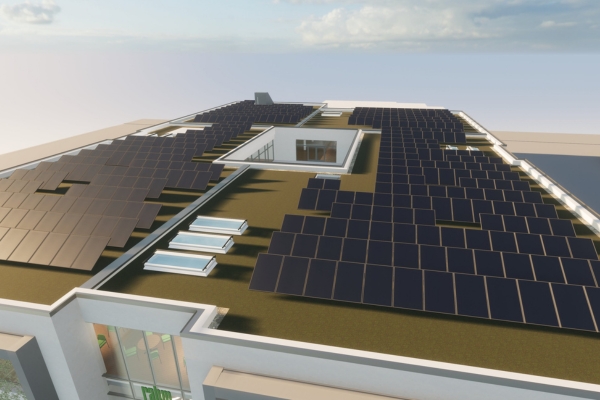 Fotovoltaik für die Nachhaltigkeit am rahm Technologie- und Innovationscenter Fotovoltaik für die Nachhaltigkeit am rahm Technologie- und Innovationscenter