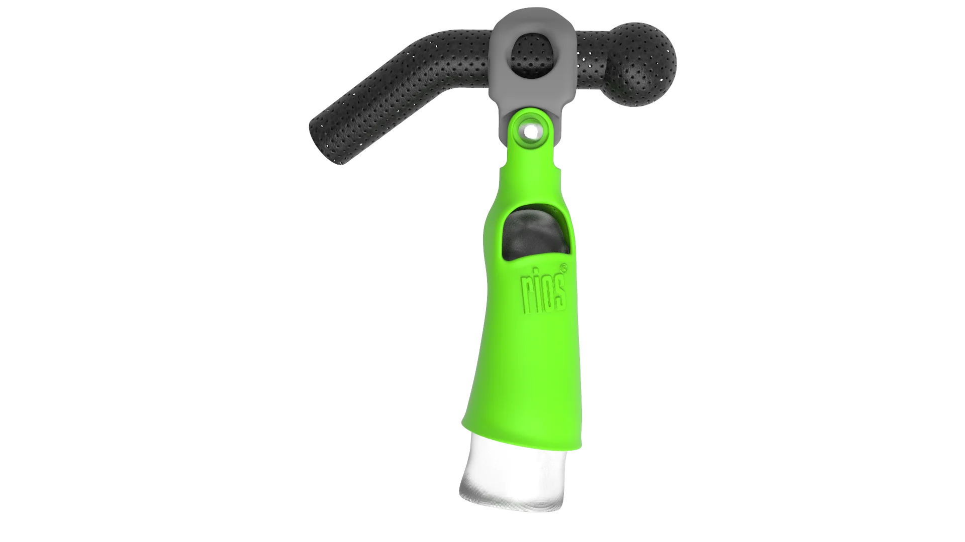 Die rios Kinderprothese für die obere Extremität mit passendem Fahrradadapter. Ansicht von oben.