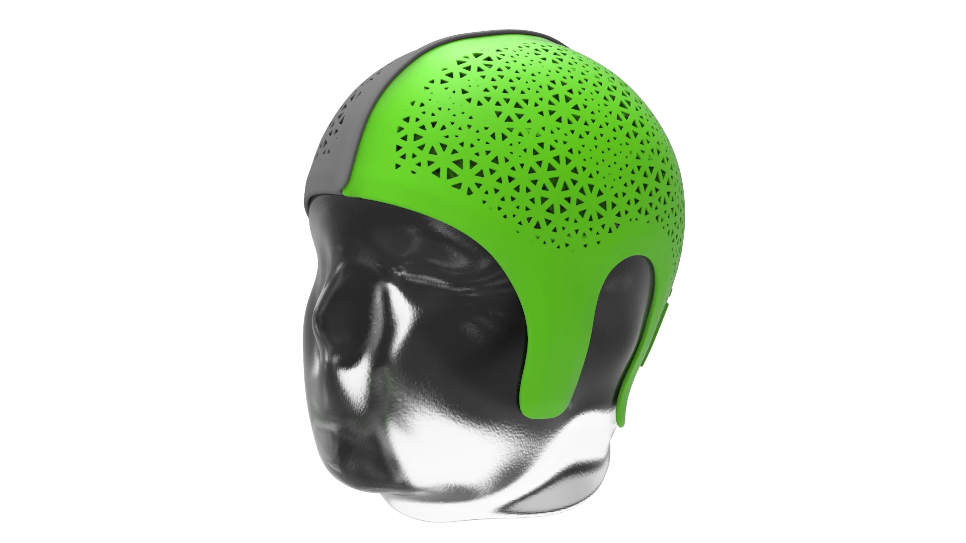 rios Kopfschutzhelm schützt den Kopf nach Operation oder Schädelverletzung. 3/4 Profil Ansicht.